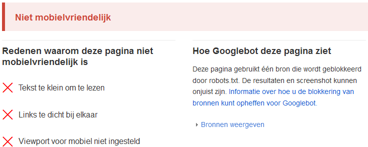 (Niet)Mobielvriendelijk